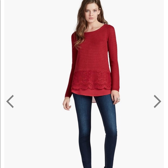 Lucky Brand Lace Sweater - Picture 2 of 7